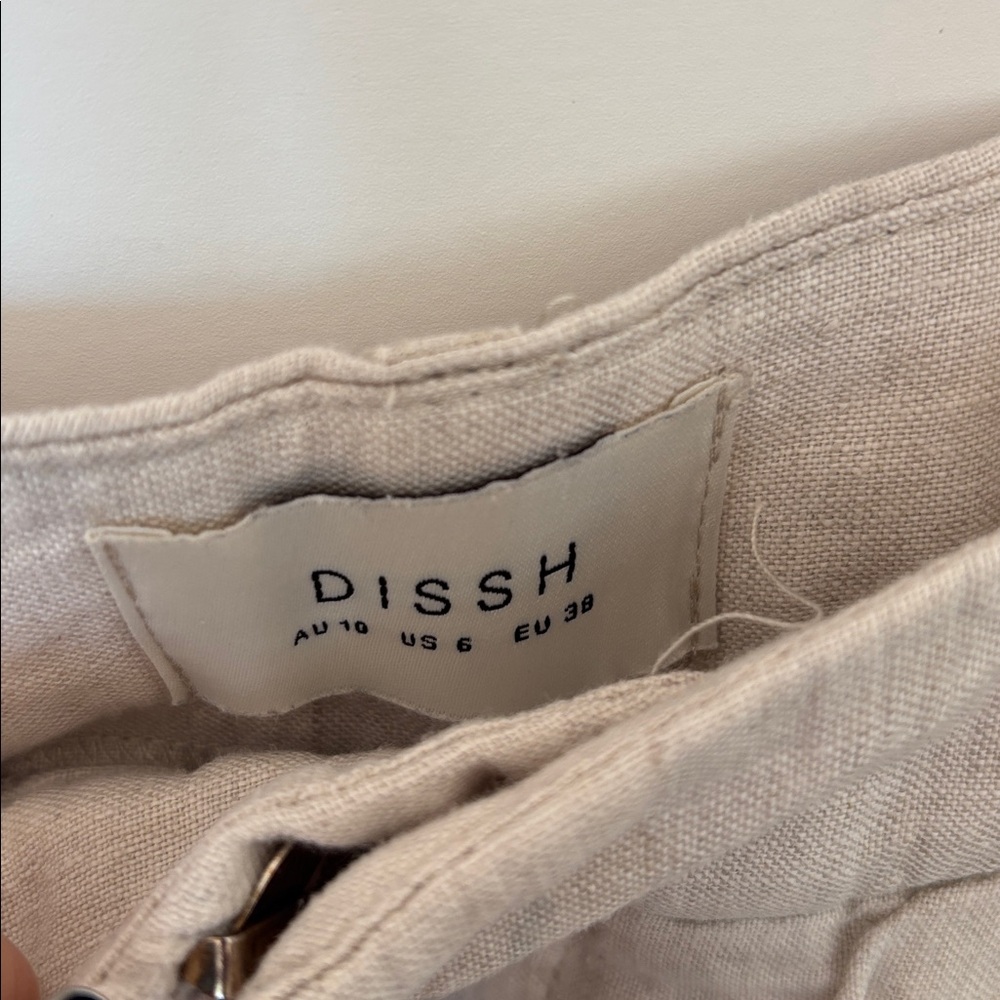 DISSH Norah Flax Natural Linen Pants Wide Leg - Picture 8 of 15